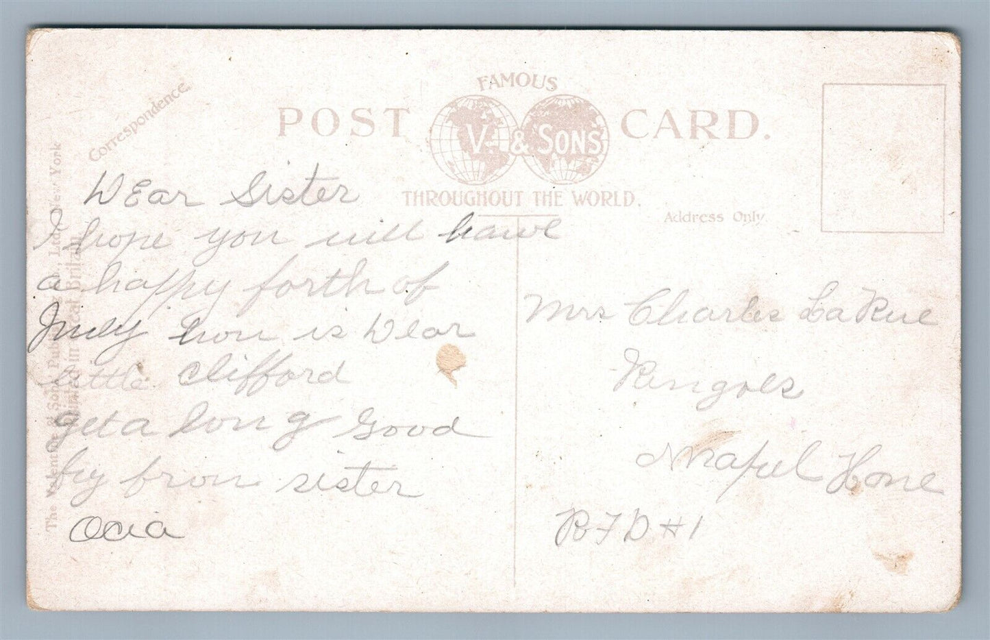 FLEMINGTON NJ PUBLIC PARK ANTIQUE POSTCARD