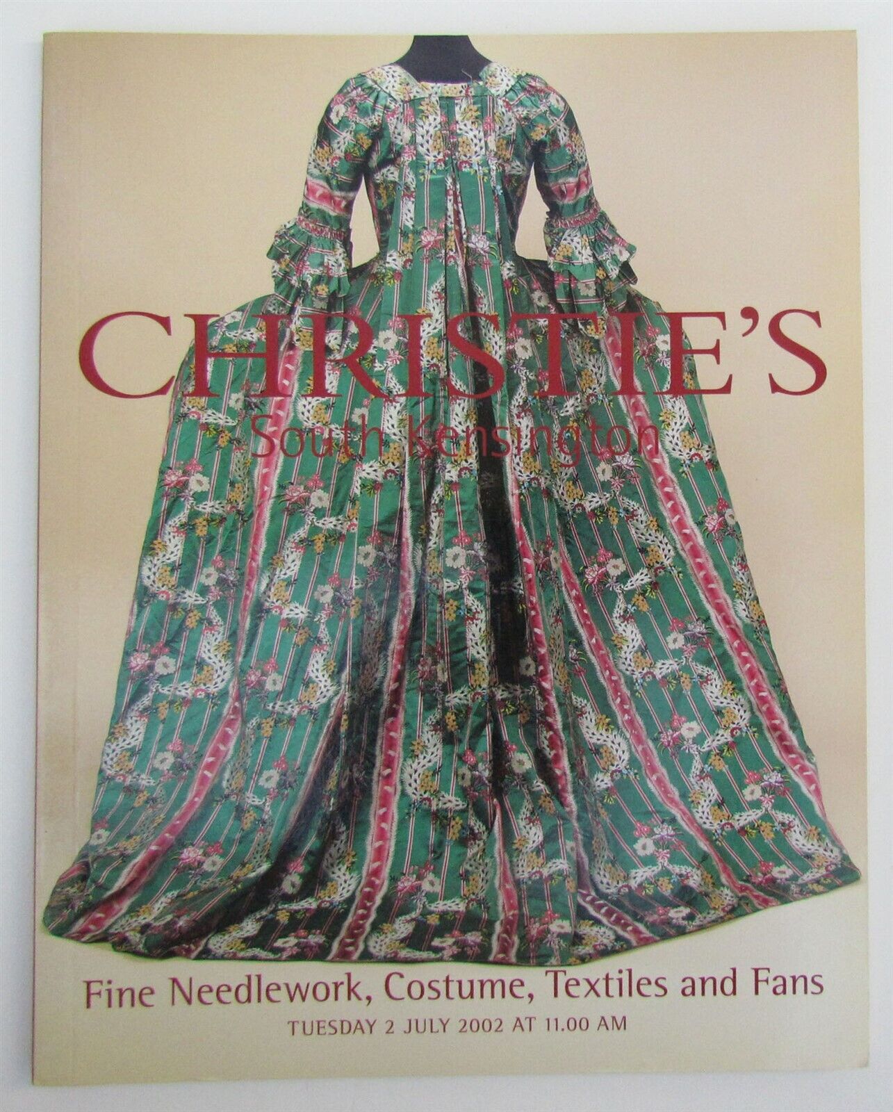 NEEDLEWORK COSTUME TEXTILES & FANS 2002 CHRISTIE'S AUCTION CATALOG