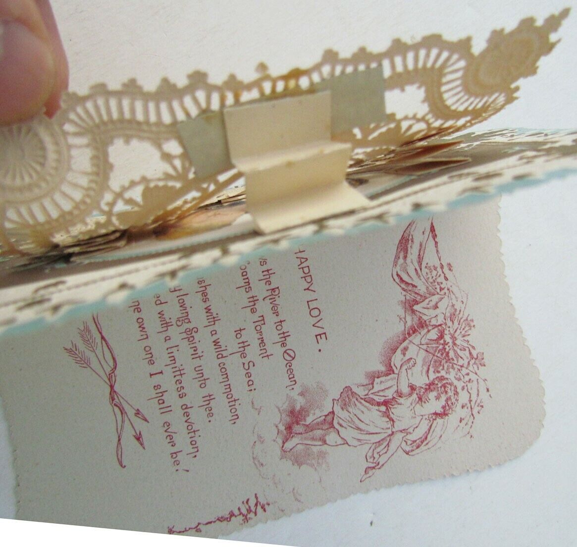 DECORATIVE DIMENTIONAL ANTIQUE POSTCARD