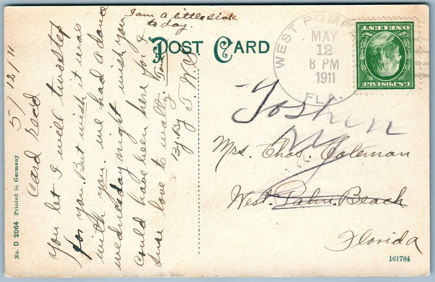 MIAMI FL FRONT OF HOTEL ROYAL PALM ANTIQUE POSTCARD