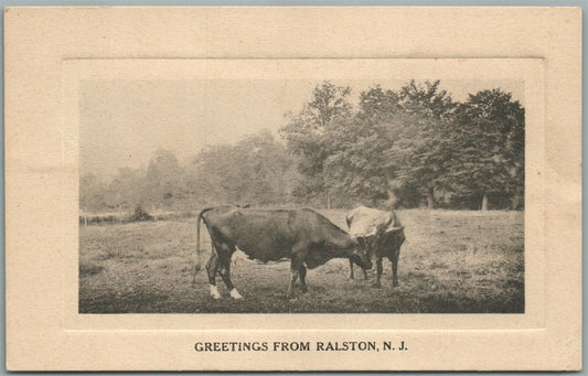 RALSTON NJ GREETINGS ANTIQUE POSTCARD