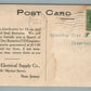 NEWARK NJ ELECTRICAL SUPPLY CO. ADVERTISING ANTIQUE REAL PHOTO POSTCARD RPPC