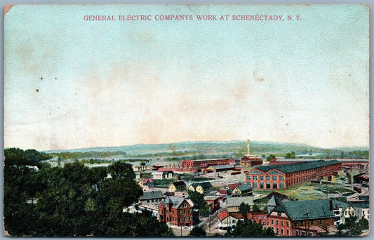 SCHENECTADY NY GENERAL ELECTRIC COMPANY WORK UNDIVIDED ANTIQUE POSTCARD