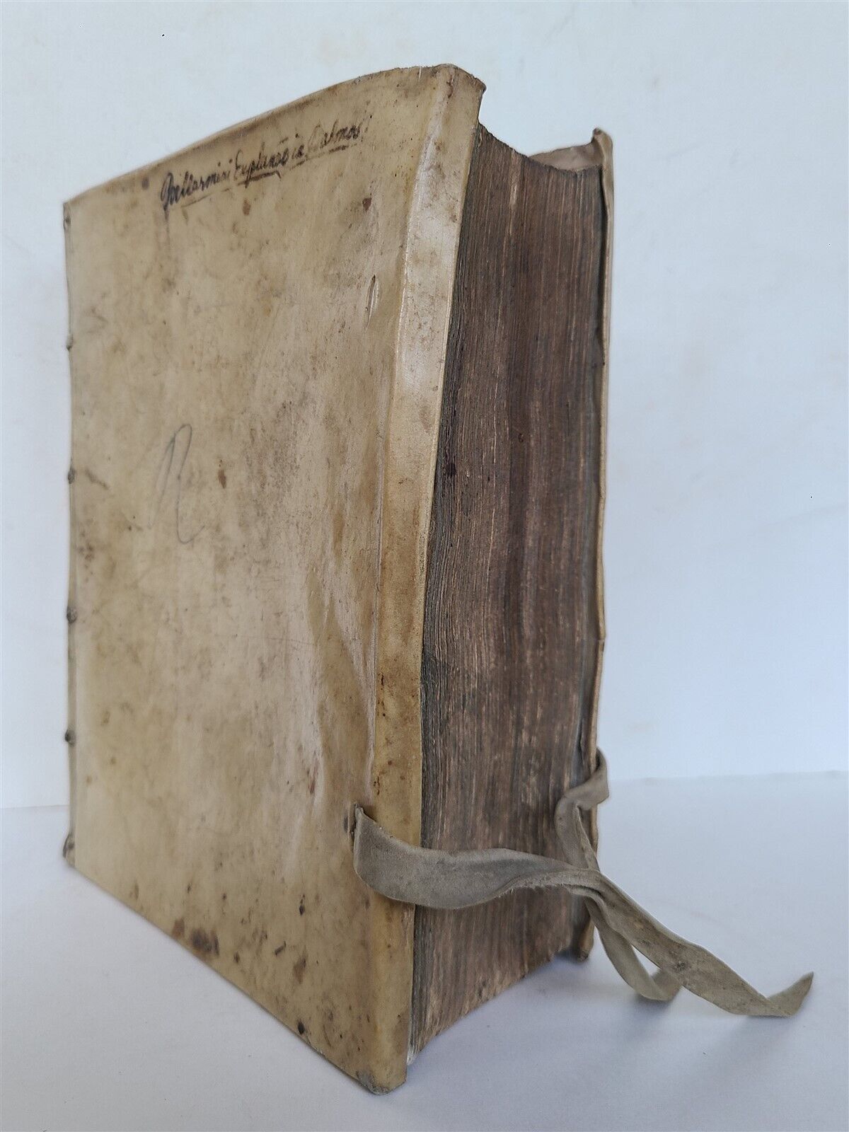 1633 EXPLANATIO in PSALMOS by ROBERTO BELLARMINO antique VELLUM BOUND