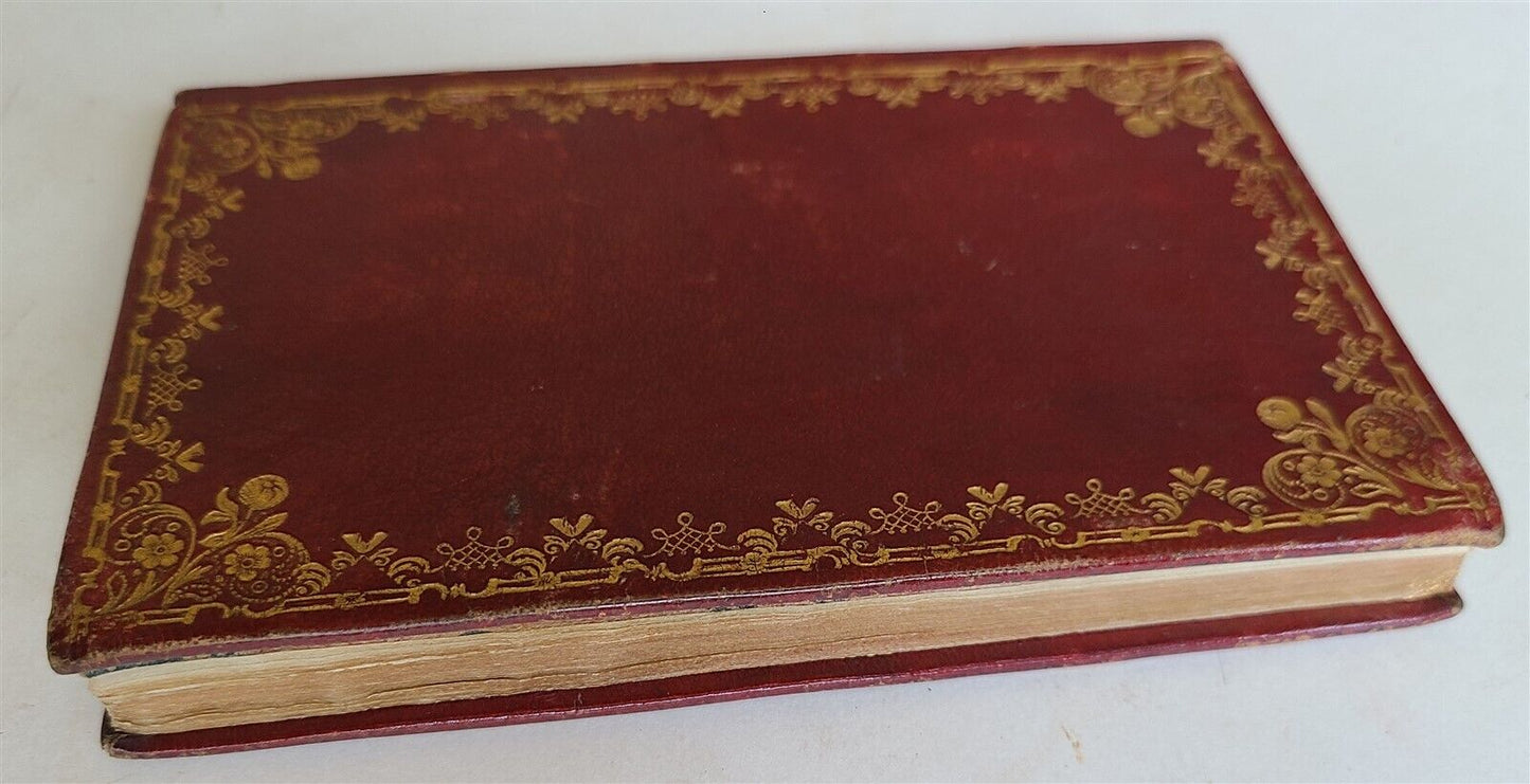 1800s GERMAN MANUSCRIPT PRAYER BOOK antique HANDWRITTEN fine morocco binding