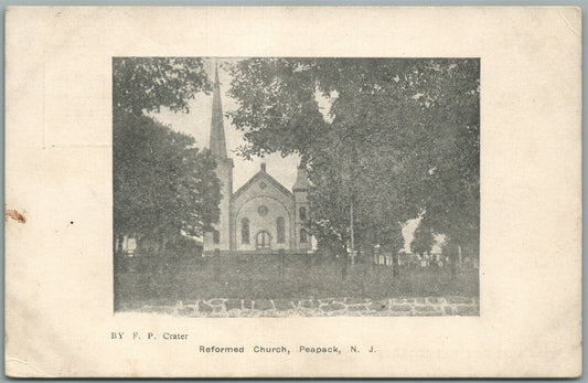 PEAPACK NJ REFORMED CHURCH ANTIQUE POSTCARD