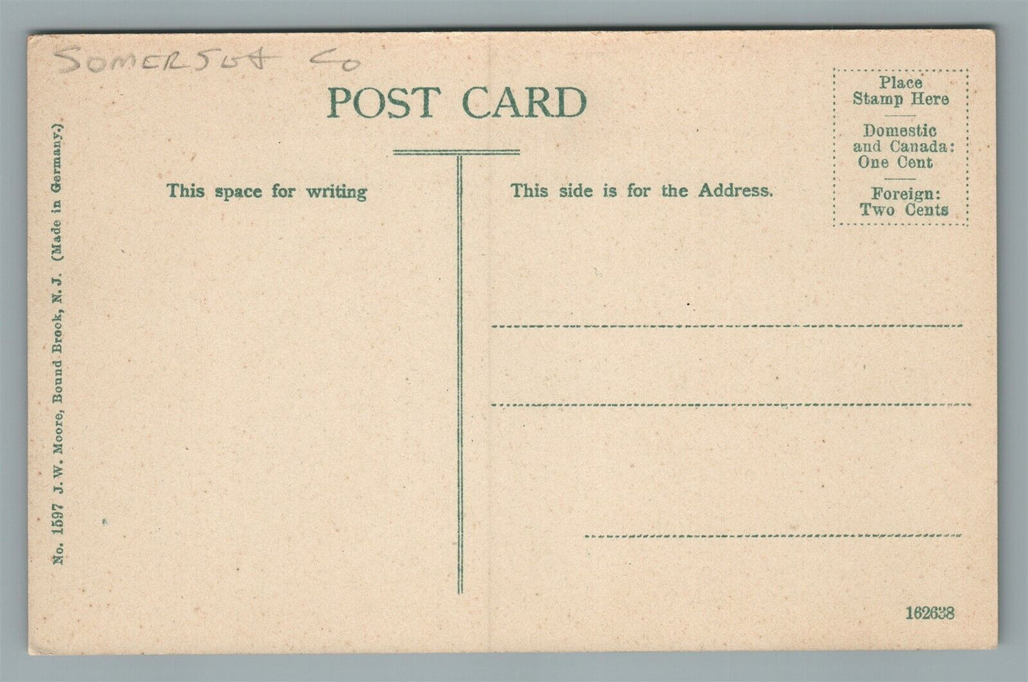BOUND BROOK NJ UNION AVENUE ANTIQUE POSTCARD