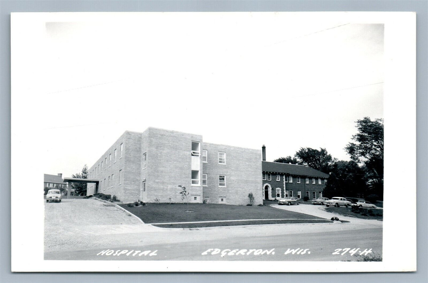 EDGERTON WI HOSPITAL VINTAGE REAL PHOTO POSTCARD RPPC