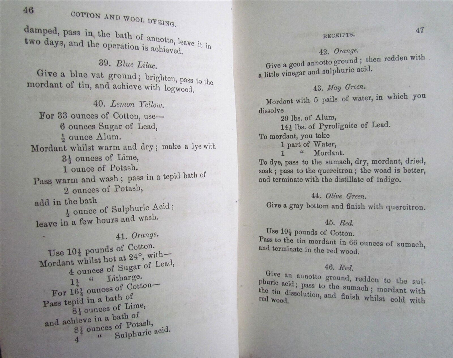 1863 ART OF DYEING COTTON & WOOL in PARIS ROUVEN GERMANY L. ULRICH antique RARE