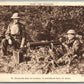 MACHINE GUN BRITISH TROOPS TRAINING in ENGLAND ANTIQUE POSTCARD