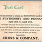 CEDAR FALLS IA CROSS & CO STATIONARY STORE ADVERTISING ANTIQUE POSTCARD