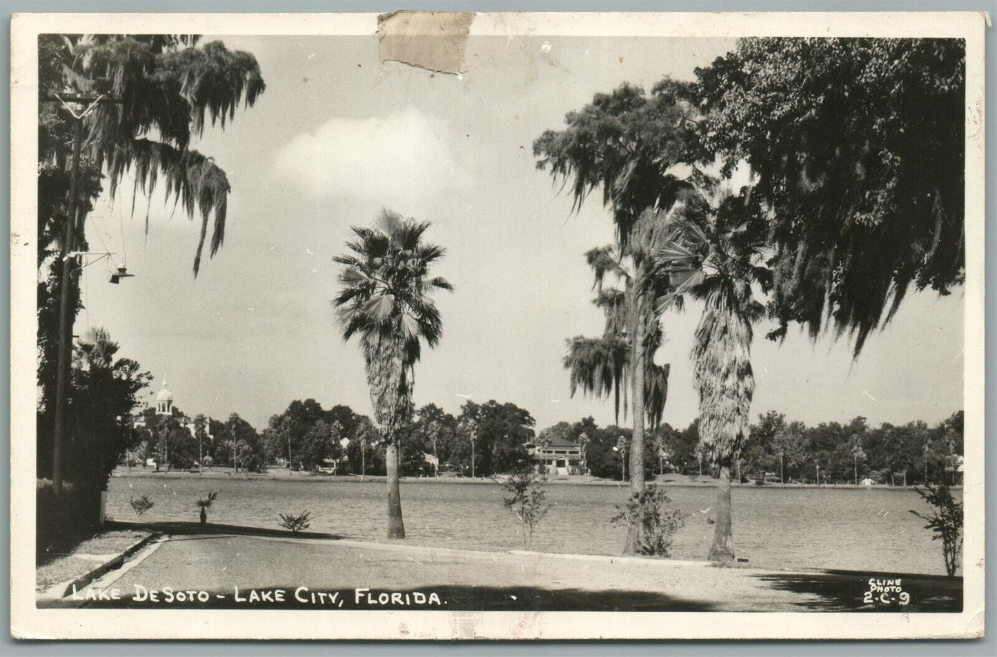 LAKE CITY FL LAKE DE SOTO ANTIQUE REAL PHOTO POSTCARD RPPC