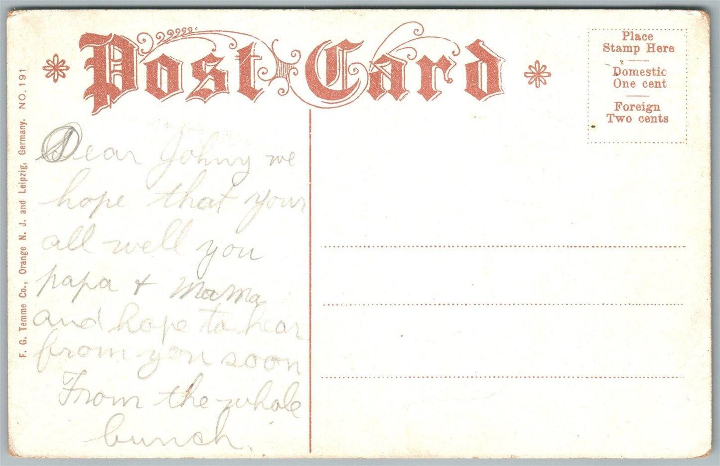 RAHWAY NJ MAIN STREET ANTIQUE POSTCARD