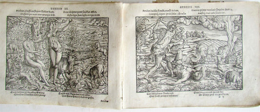 1564 BIBLE FIGURES antique RARE ILLUSTRATED 124 WOODCUTS JOST AMMAN 1st EDITION