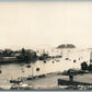 CAMDEN ME INNER HARBOR & CURTIS ISLAND ANTIQUE REAL PHOTO POSTCARD RPPC