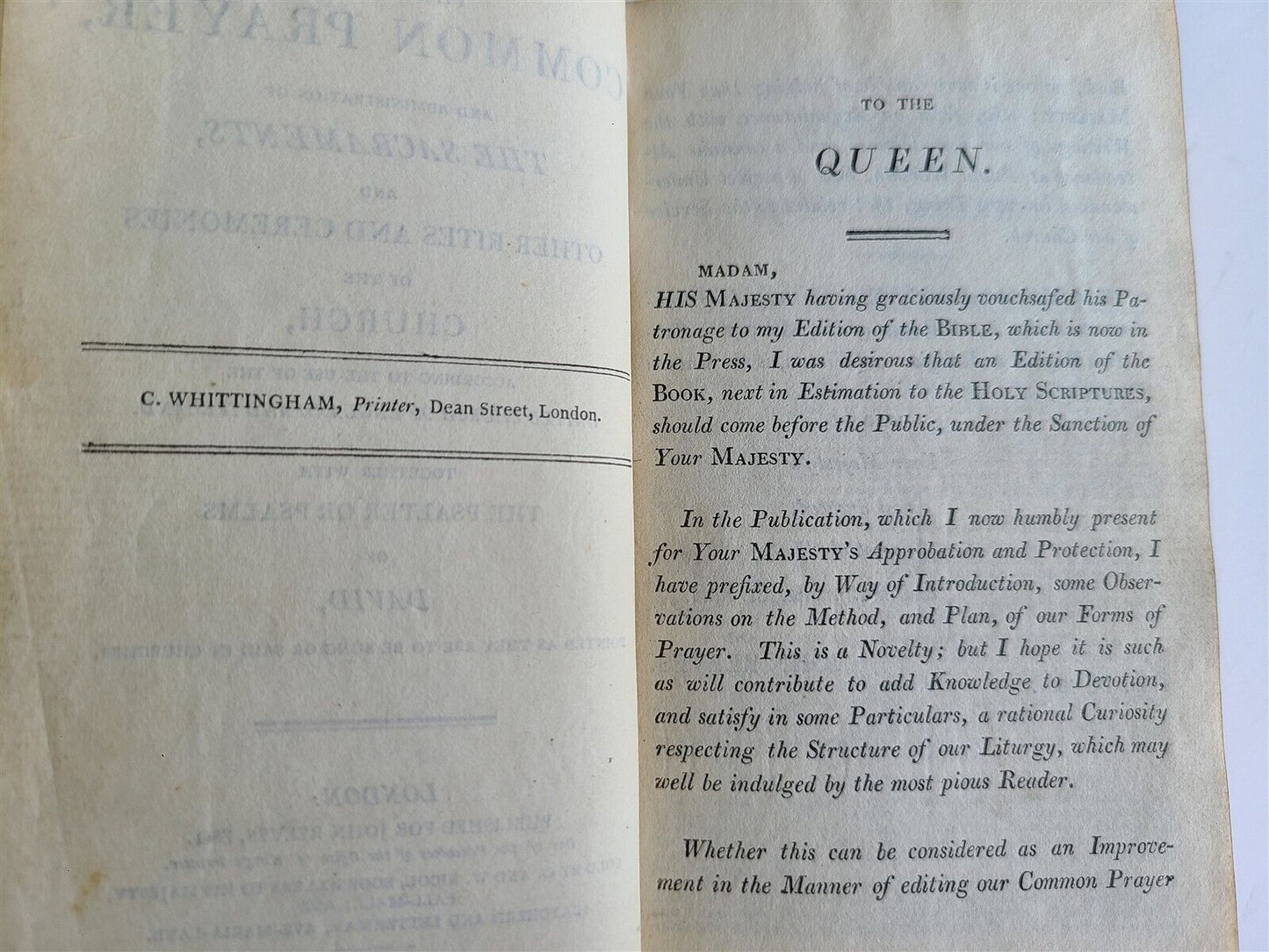 1803 BOOK OF COMMON PRAYER & PSALTER ENGLISH ANTIQUE John Reeves MOROCCO BOUND