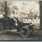 VINTAGE CAR LADY DRIVER ANTIQUE REAL PHOTO POSTCARD RPPC