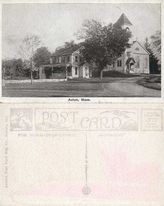 ACTON MA ANTIQUE POSTCARD