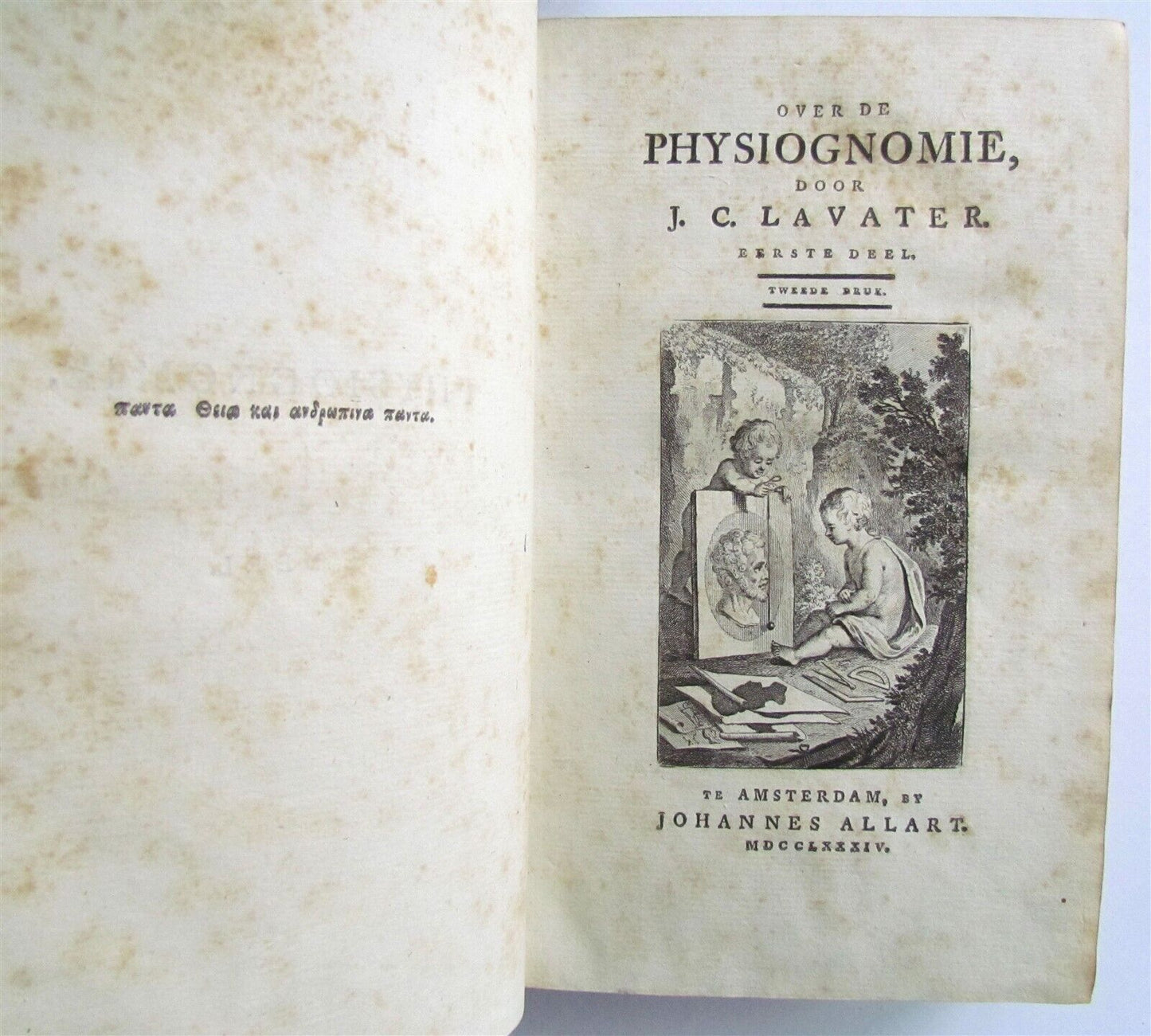 1781 4 volumes PHYSIOGNOMY ILLUSTRATED 18th century antique set