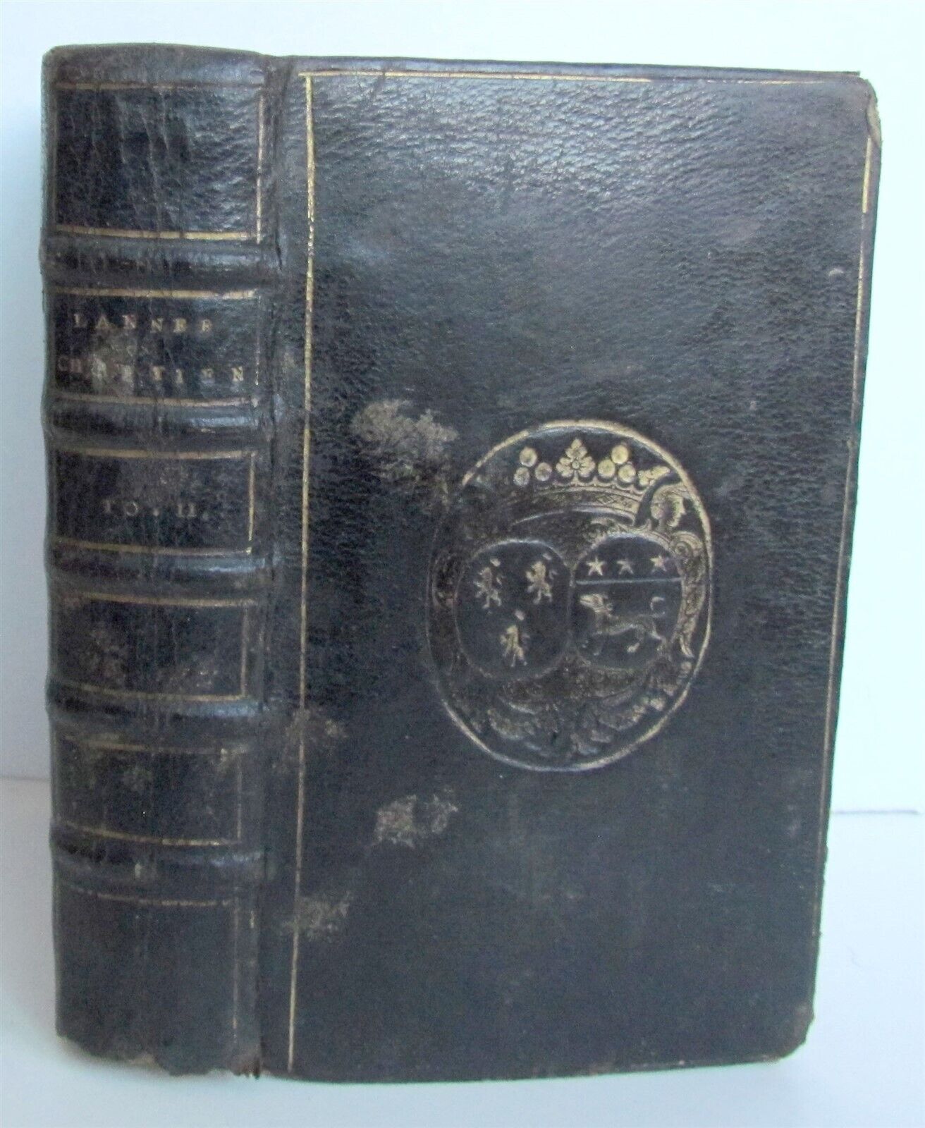 1694 L'ANNEE CHRETIENNE MASSES in FRENCH & LATIN ANTIQUE ARMORIAL BINDING vol.11