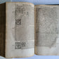 1598 COSMOGRAPHY by Sebastian Munster antique ILLUSTRATED original binding RARE