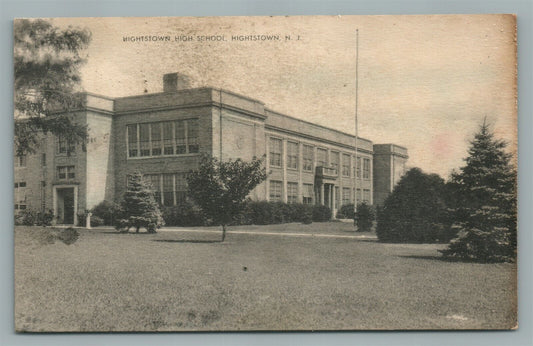HIGHTSTOWN NJ HIGH SCHOOL VINTAGE POSTCARD