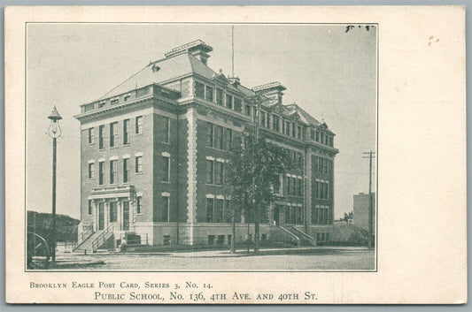 BROOKLYN NY PUBLIC SCHOOL 136 ANTIQUE POSTCARD