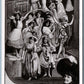 ANTIQUE REAL PHOTO FANTASY PHOTOMONTAGE POSTCARD RPPC THEATRE GIRLS CHRISTMAS