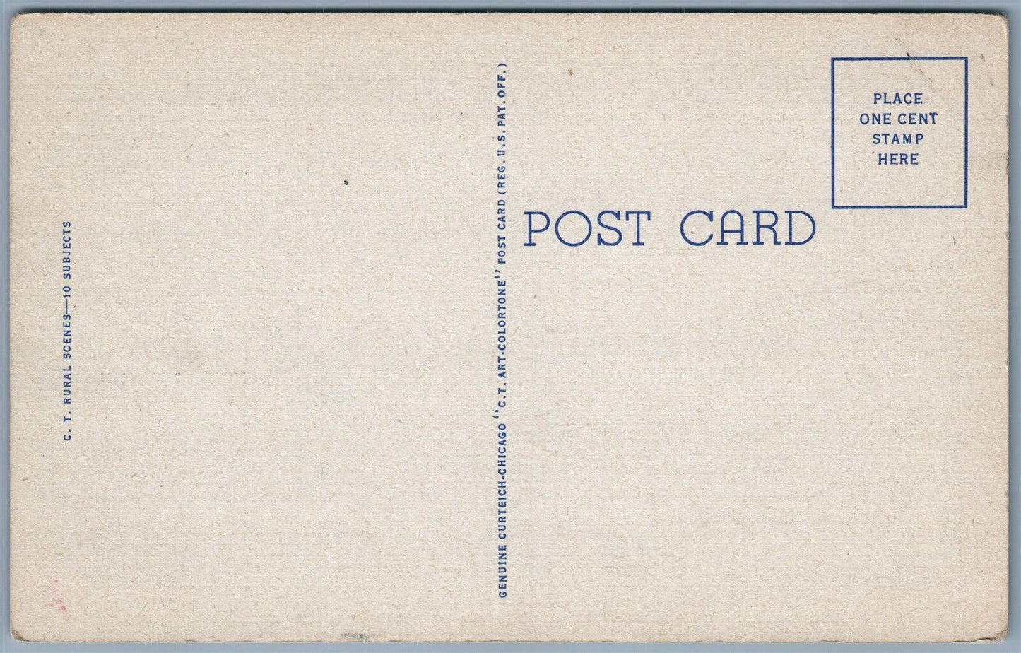 YANKEE LAKE NY GREETINGS FARM SCENE VINTAGE POSTCARD