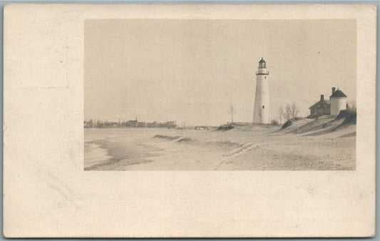 LIGHT HOUSE ANTIQUE REAL PHOTO POSTCARD RPPC