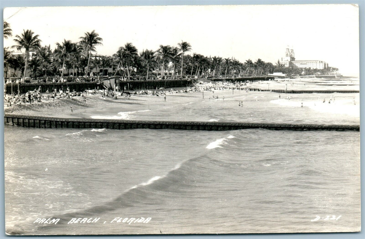 PALM BEACH FL 1946 VINTAGE REAL PHOTO POSTCARD RPPC