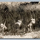 EXAGGERATED WHEAT HARVEST ANTIQUE REAL PHOTO POSTCARD RPPC collage montage farm