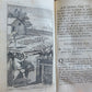 1716 DON QUIXOTE DE LA MANCHE 2 VOLS antique ILLUSTRATED RARE FRENCH EDITION