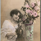 VIOLIN PLAYER ANTIQUE REAL PHOTO POSTCARD RPPC
