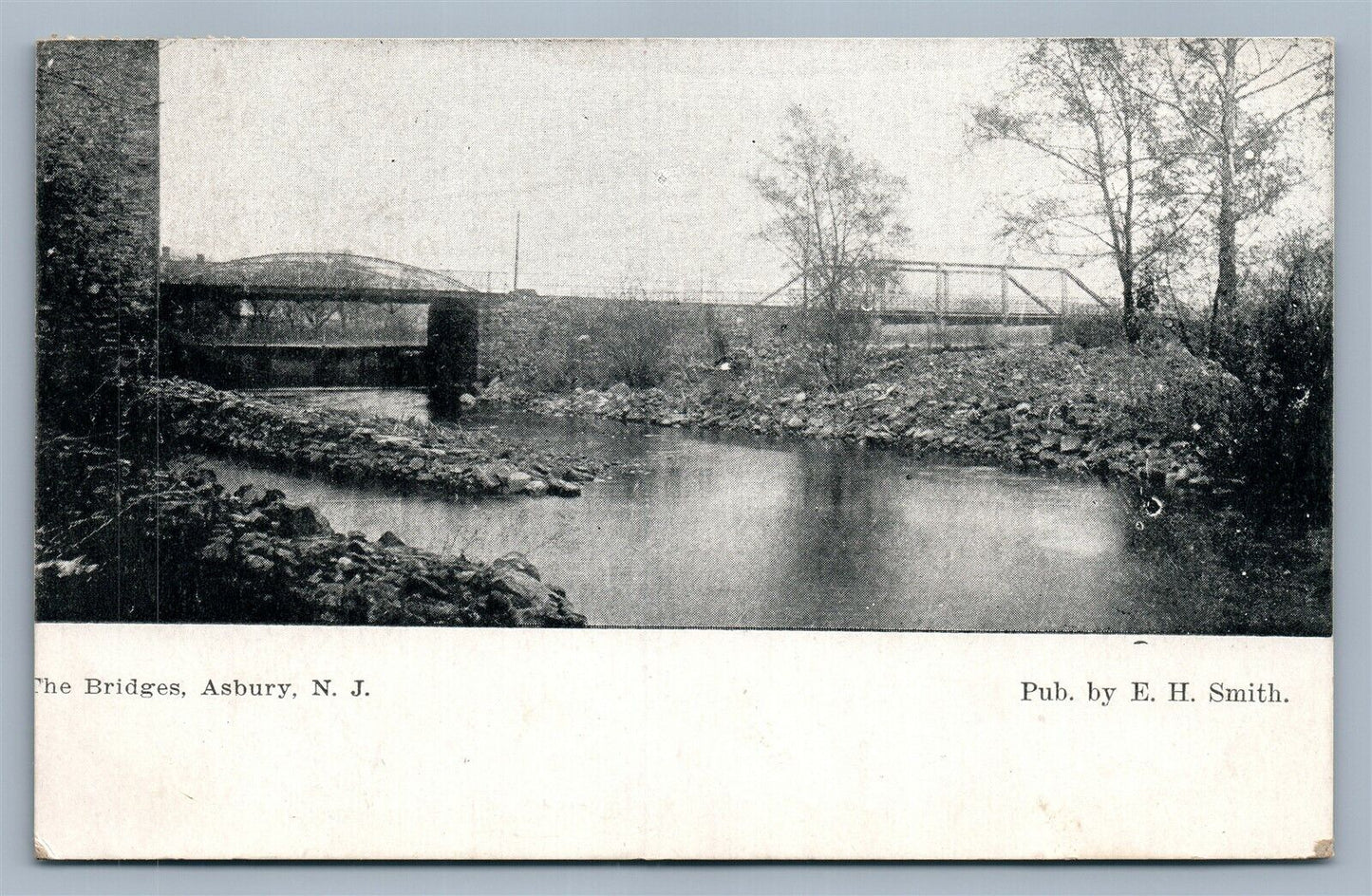 ASBURY PARK NJ THE BRIDGES ANTIQUE POSTCARD