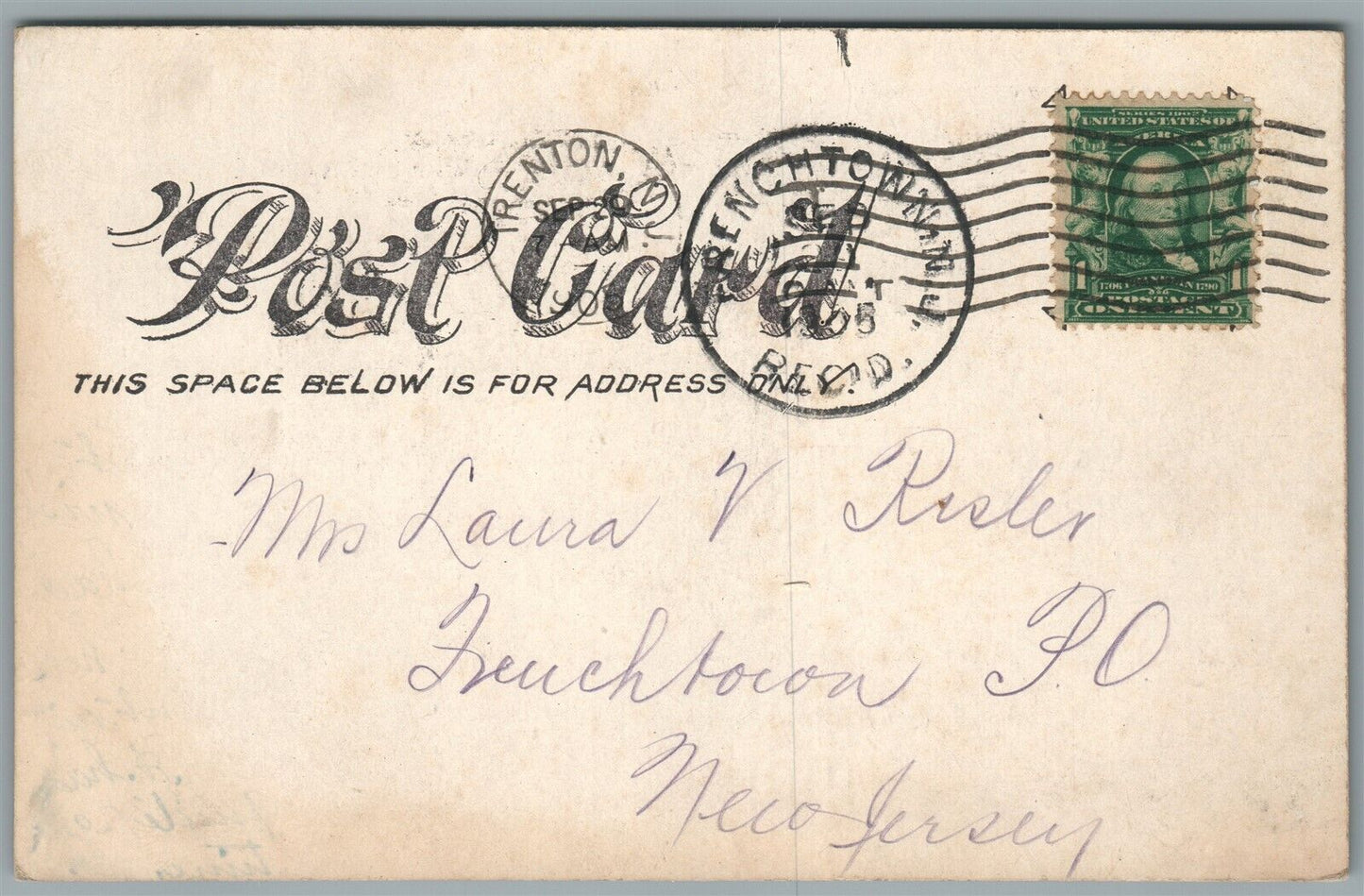 TRENTON NJ INTER-SSTATE FAIR ANTIQUE POSTCARD