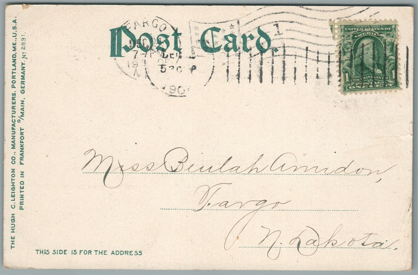 CORRY PA HATCH SCHOOL ANTIQUE POSTCARD