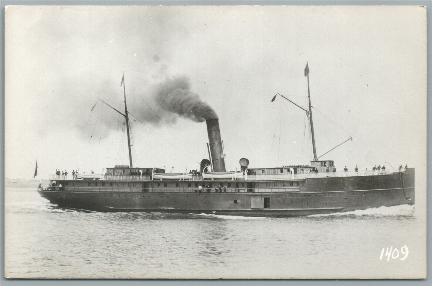 YARMOUTH STEAMBOAT ship VINTAGE REAL PHOTO POSTCARD RPPC