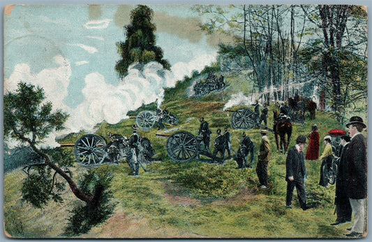 ARTILLERY SHOOTING GERMAN ANTIQUE POSTCARD