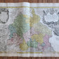 1736 LARGE MAP OF SILESIA POLAND OPPOLIENSIS antique 25 x 4 3/4"