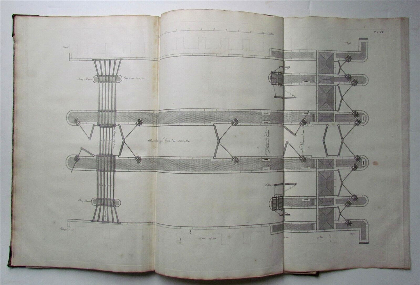 1736 THEATRUM MACHINARUM FULLY ILLUSTRATED OVERSIZED FOLIO antique