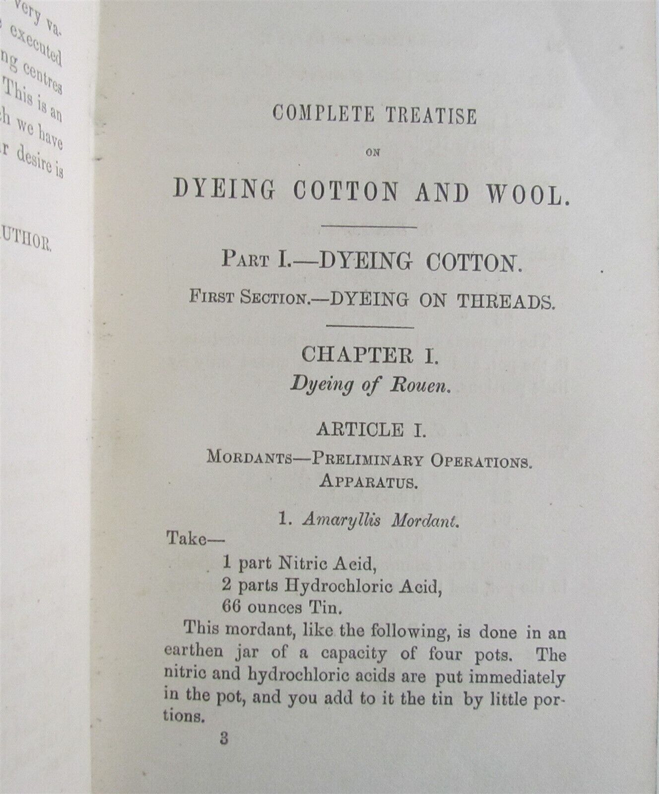 1863 ART OF DYEING COTTON & WOOL in PARIS ROUVEN GERMANY L. ULRICH antique RARE