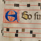 16th - 17th century ANTIPHONAL CHART MANUSCRIPT on VELLUM antique music score