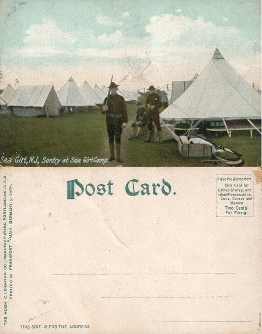 SEA GIRT CAMP N.J. ANTIQUE UNDIVIDED POSTCARD