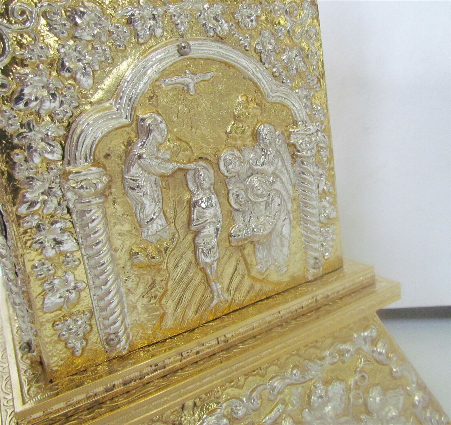 GREEK RUSSIAN ORTHODOX CHURCH LARGE RELIQUARY centerpiece