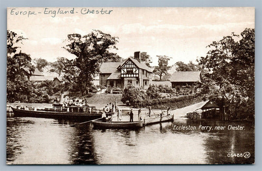 CHESTER ENGLAND ECCLESTON FERRY ANTIQUE POSTCARD