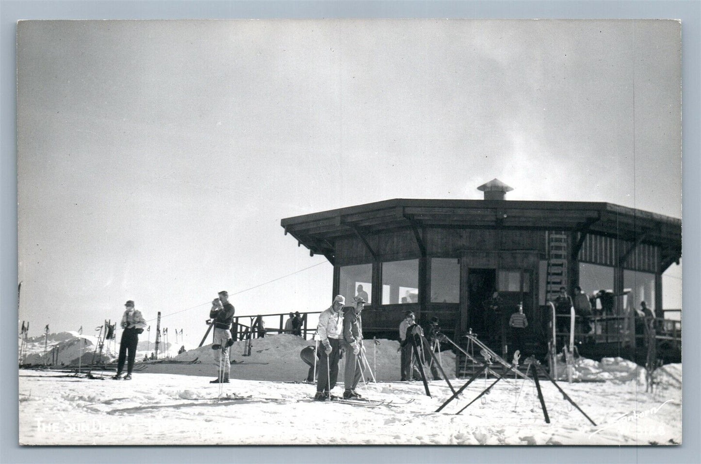 ASPEN CO SKIING VINTAGE REAL PHOTO POSTCARD RPPC