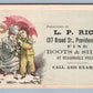 PROVIDENCE RI L.P.RICE BOOTS & SHOES VICTORIAN TRADE CARD