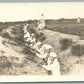MILITARY FORTIFICATIONS WWI SAILORS w/ RILES ANTIQUE REAL PHOTO POSTCARD RPPC