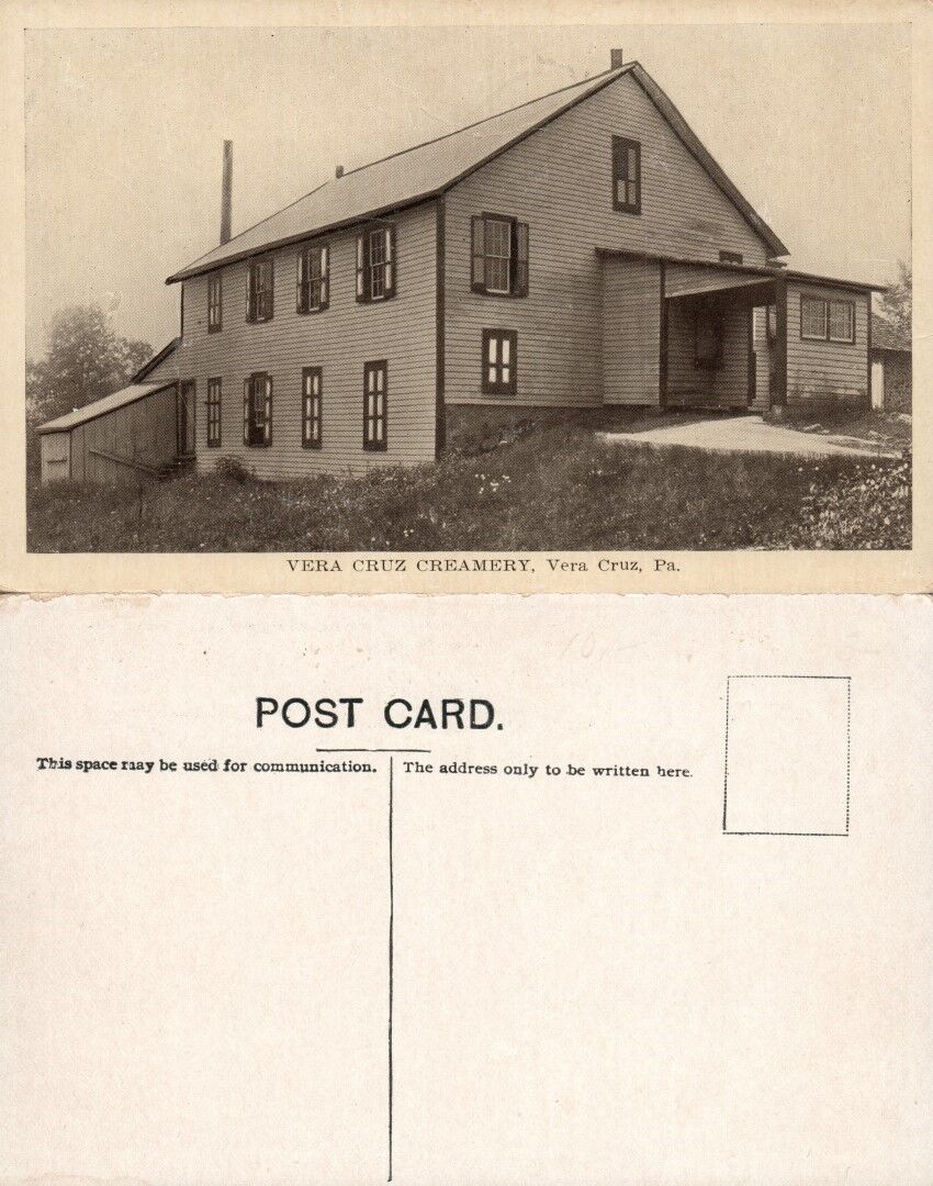 VERA CRUZ PA CREAMERY ANTIQUE POSTCARD